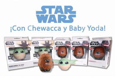 Bocinas Bluetooth Baby Yoda y Chewbacca, StarWars